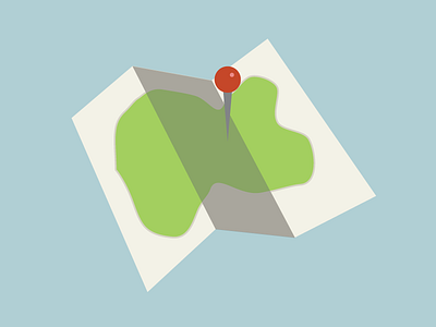 Map flat design illustration