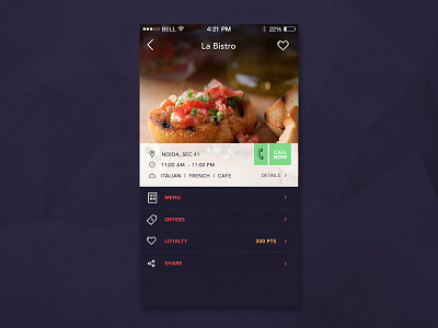 Business Details 2x foodordering ios minimal restaurants sleek ui visualdesign