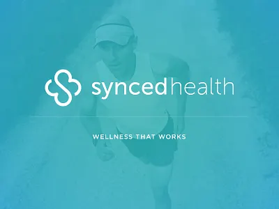 SyncedHealth Brand Concept app branding cloud fitness health icon identity logo sync wellness