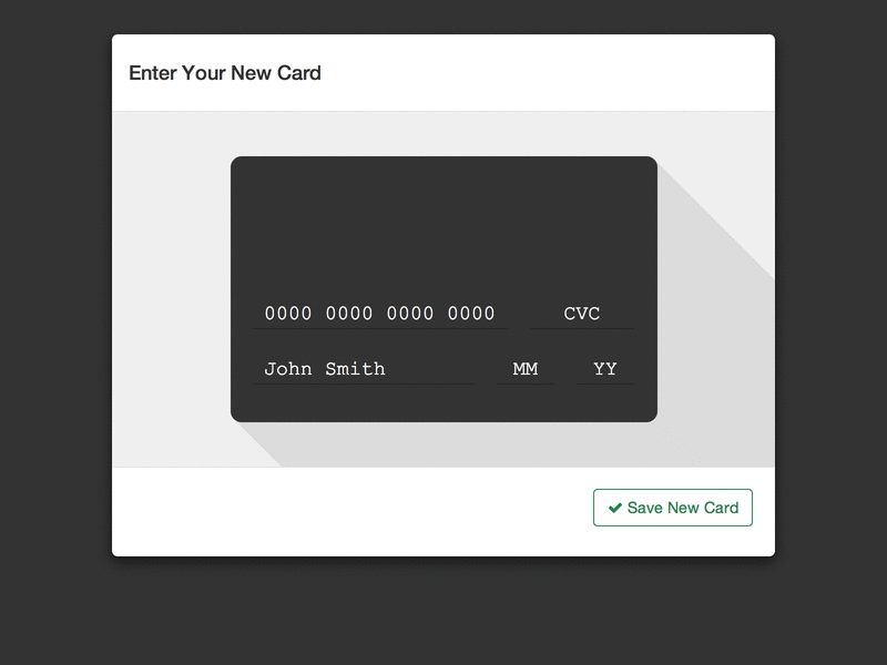 Dynamic Credit Card Input Form americanexpress amex card creditcard discover form input mastercard modal visa