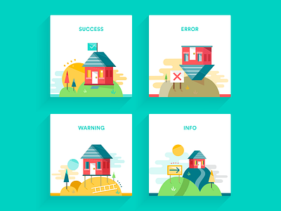 Web Notifications airbnb alerts illustrations notifications web