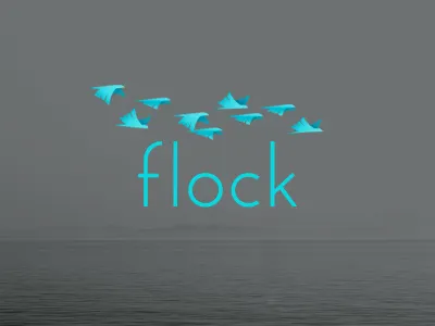 Birds of a feather... app bird birds branding flock fly logo