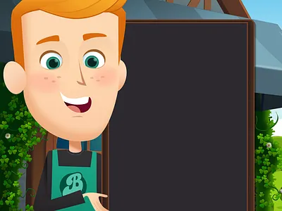 Barista Blitz Start Screen character game art illustration
