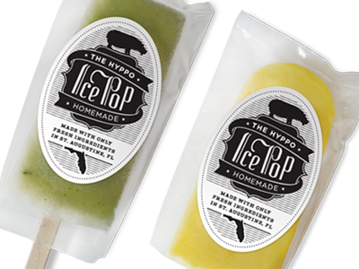 Hyppo Pop Packaging food frozen hippo ice label logo packaging popsicle