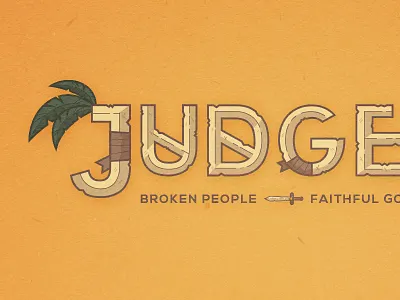 Judges Slide ancient bible illustration judges palm texture typography