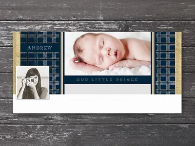 the preppy prince facebook cover template baby facebook gold luxury minimal newborn photographer