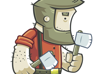 Woodman character game illustration vector woodman