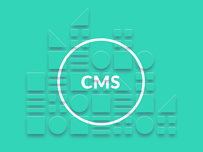 CMS DESIGN circles geometric graphic design green shadows sienn simple squares web design