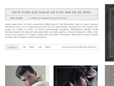 blog style detail from Style Box Creative Kit blog psd template typography watercolor