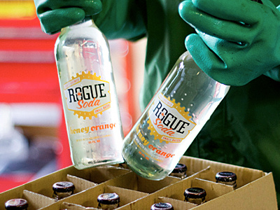 Rogue Soda bottle craft emblem packaging rogue soda