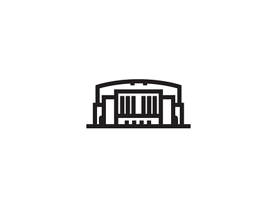 United Center blackhawks bulls chicago icon illustration monoweight united center