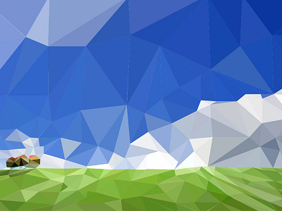 Landscape Low poly illustration abstract flat geometry illustration lanscape minimal nature poly polygon sky tree