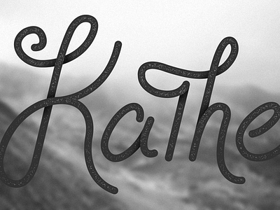 Katherine fixed width hand drawn ligature script typography