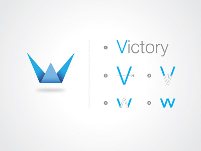 Idea Logo Wingo blue creative crown design fashion folding icon logo logotype mark shop symbol