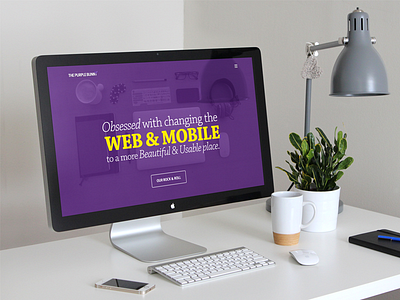 Portfolio button freelance ghost button hamburger large typography mobile portfolio purple studio the purple bunny typography web