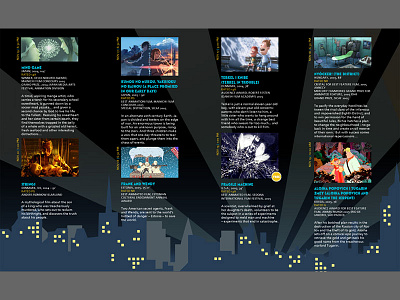 Interior of 4-panel Brochure art brochure direction festival graphic design oldie panels print wfac