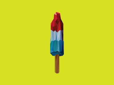 Rocket pop geometric illustrator low poly vector