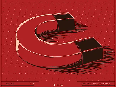 ACME Magnet acme cartoon drawing illustration magnet poster print