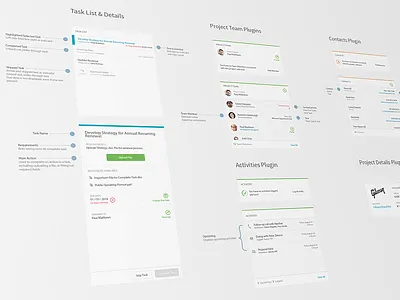 Plugins Improvements app clean flat interface minimal ui ux widget wireframe