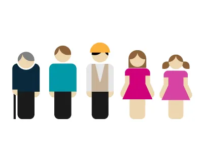 People flat icons people