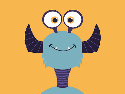 Monster Portrait WIP bright friendly happy illustrator monster portrait stroke texture