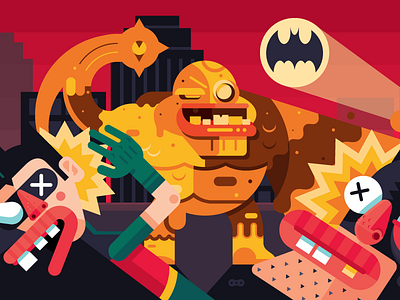 ClayFace batman funny geometric mocos putazo vector