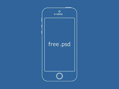 iPhone 5S Outline free freebie iphone iphone 5s iphone5s mockup phone psd template vector