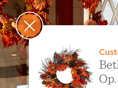 Close Button autumn button close opacity orange shape