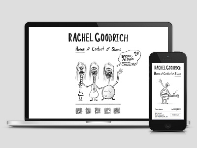 Rachel Goodrich Site doodles mobile music musician web website
