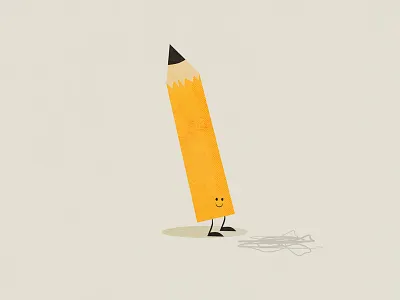 Pencil friend illustration pencil