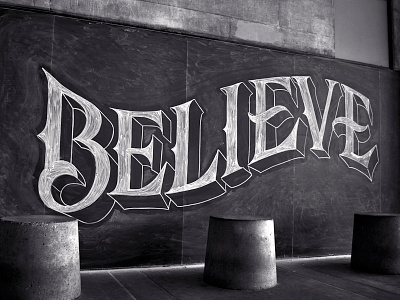 Just Believe chalk lettering design hand lettering illustration lettering type typography