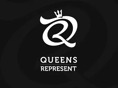 QR custom type lettering logo design