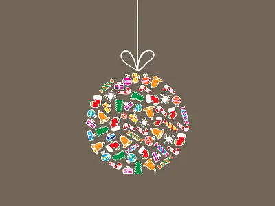 Ornament ball christmas holiday ornament vector