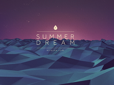 summer Dream c4d dream illustration landscape lowpoly sea summer