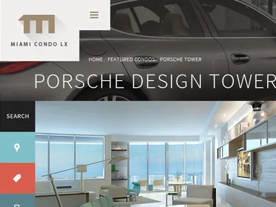 Miami Condo LX clean flat ui illustration interface landing page layout minimal responsive ui ux web design website