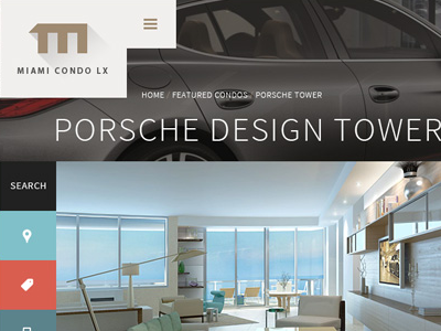 Miami Condo LX clean flat ui illustration interface landing page layout minimal responsive ui ux web design website