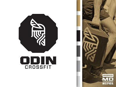 Odin Crossfit identity branding crossfit fitness god gym logo muscle norse odin stamp strength weights