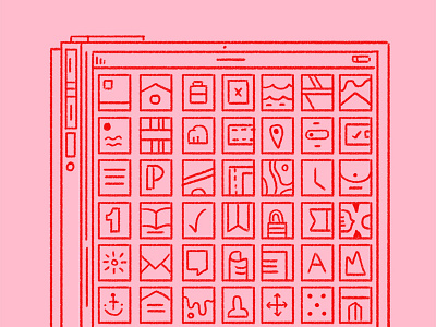 Big Fat Smartphone drawing editorial illustration phone sketch