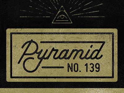 Pyramid lettering pyramid typography