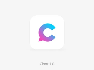 Chatr app app icon c chat bubble icon ios7 logo speech