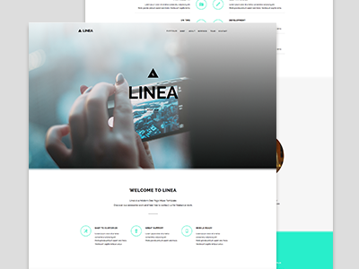 Linea - One Page Muse Theme adobe muse clean customizable flat modern muse one page pure single page template themeforest website