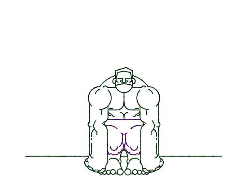 Smash! animation design doodle fun hulk minimal monoline vector