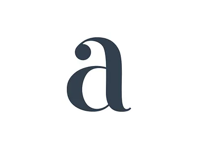 Lowercase a a ball terminal letter lettering serif