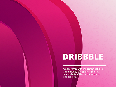 Dribbble Poster dribbble grey letter paper pink poster simple typography