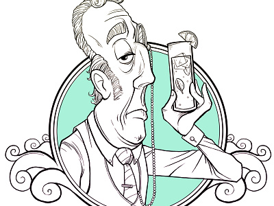 Mojito alcohol branding drinks fancy illustration logo mojito snob
