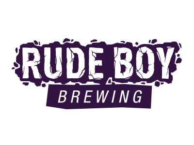 Rude Boy Brewing - Logotype w/ cracks 2 tone beer brewing logo rude boy rudy ska skull