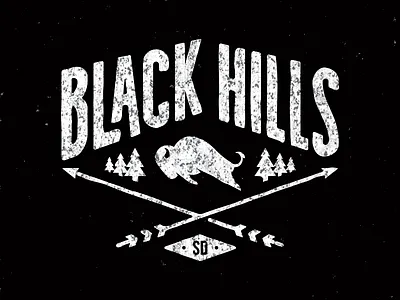 Black Hills arrows black hills buffalo design south dakota trees tshirt type