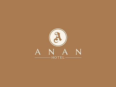 Logo An An classical creative design gothic hotel icon logo logotype mark round symbol yellow