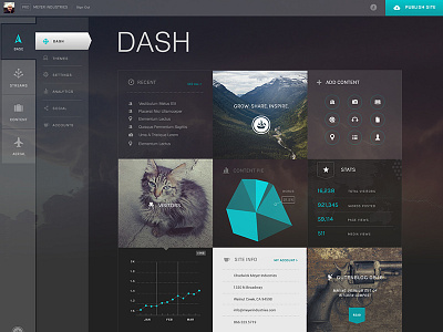 2.0 Gutensite Dashboard Dark Theme admin chart cms content control panel dashboard gutensite stats ui ux