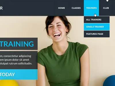 GYM - Fitness Center Website basketball coralixthemes cyan freebie gym template gymbase menu resource smile sport themeforest